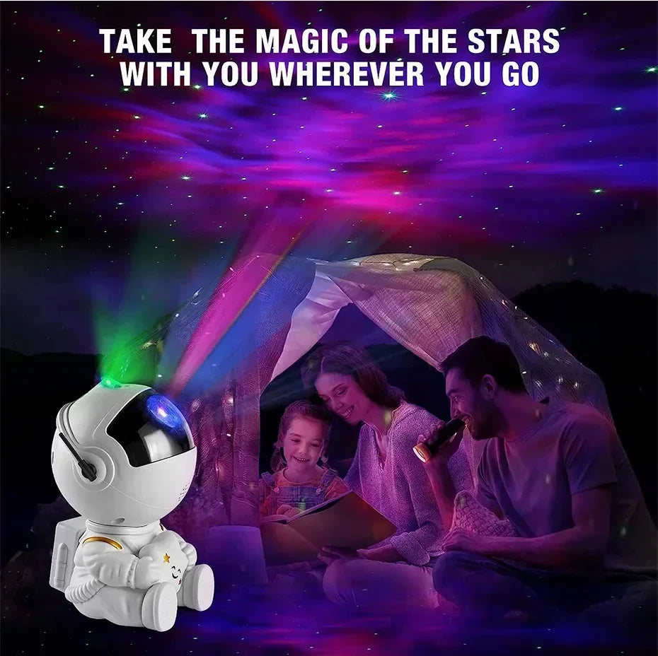 Astronaut Galaxy Star Projector – Kids Space Night Light with Nebula Effects