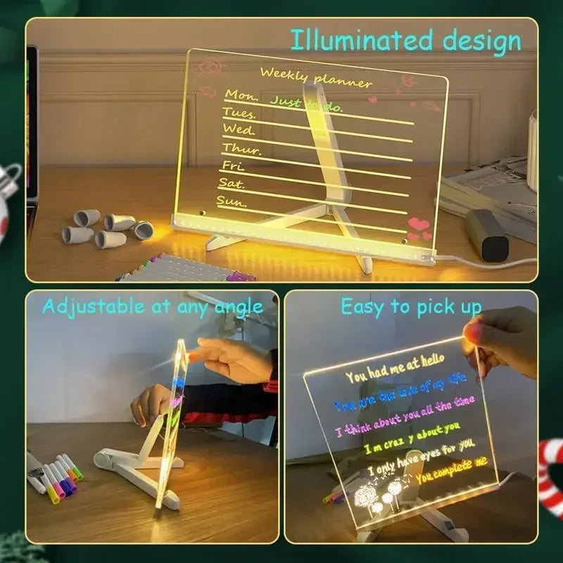 LED Glow Drawing Board – Reusable Kids Art Toy