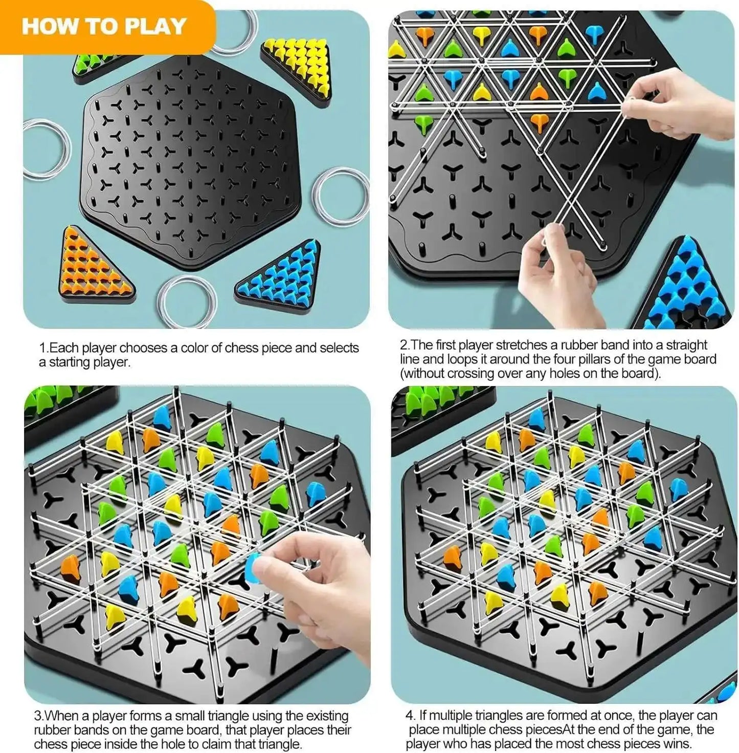 Triangle Logic Chess – Family Strategy Board Game for Kids & Adults