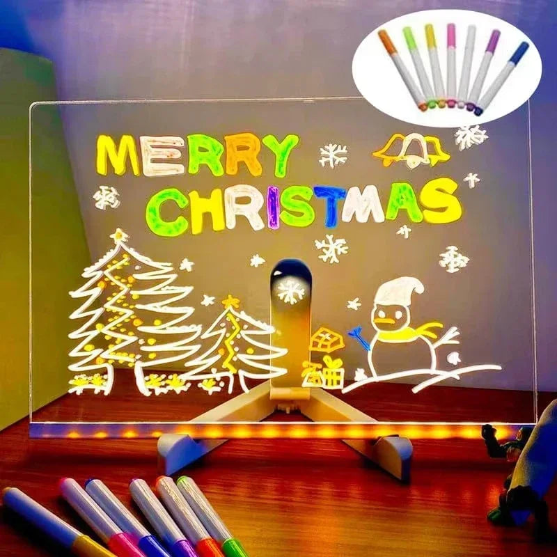 LED Glow Drawing Board – Reusable Kids Art Toy