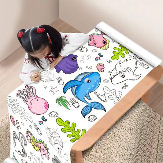 Animal Coloring Roll for Kids – DIY Drawing & Graffiti Educational Paper