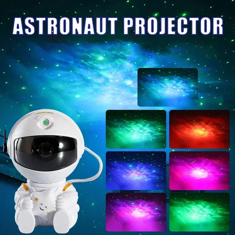 Astronaut Galaxy Star Projector – Kids Space Night Light with Nebula Effects