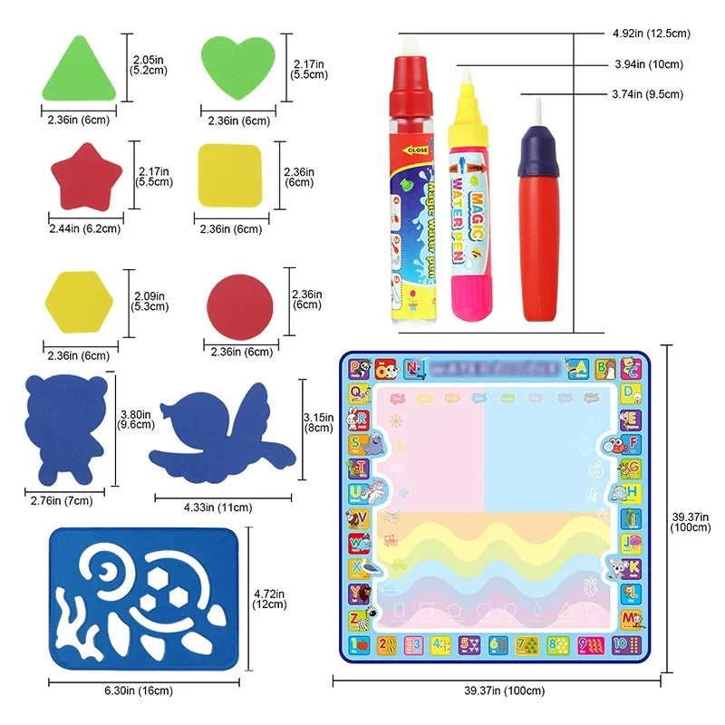 Montessori Magic Water Drawing Mat – Reusable Educational Toy for Kids & Toddlers