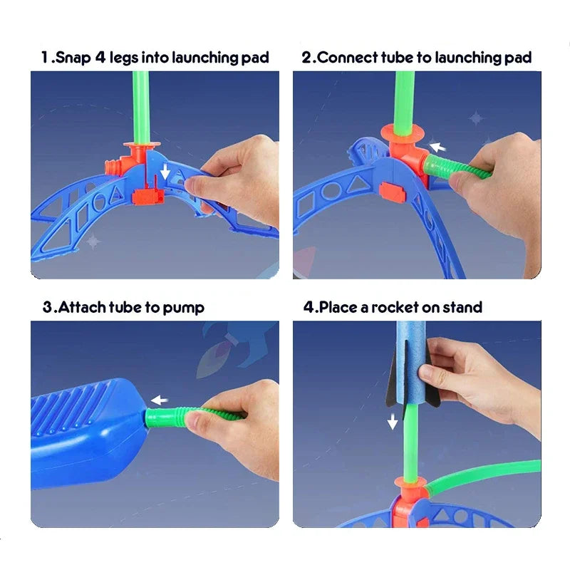 Air Rocket Launcher Toy – Outdoor STEM Fun for Kids