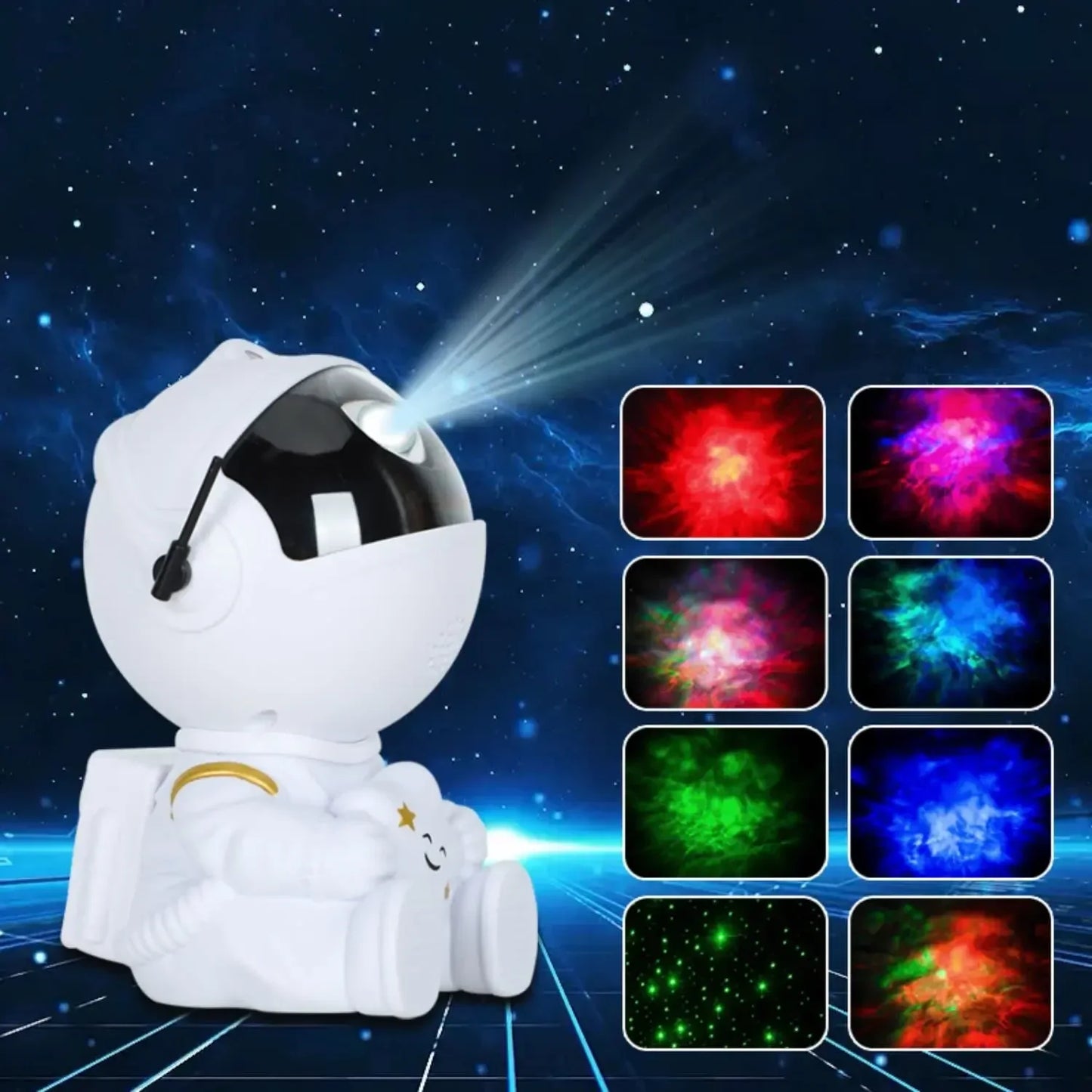 Astronaut Galaxy Star Projector – Kids Space Night Light with Nebula Effects