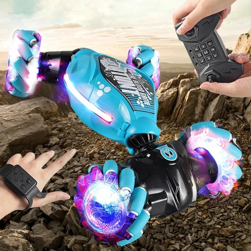 4WD RC Stunt Car – LED, Music, Spray, Gesture Control