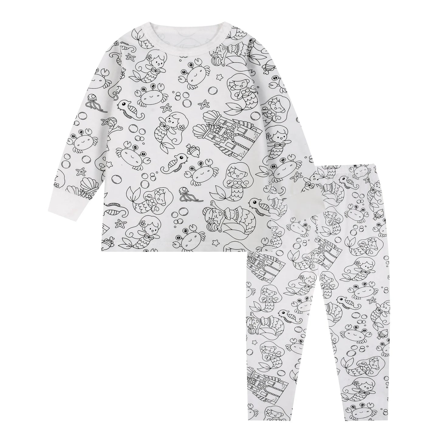 Kids DIY Graffiti Pajama Set – Color & Wear Fun Sleepwear for Boys & Girls