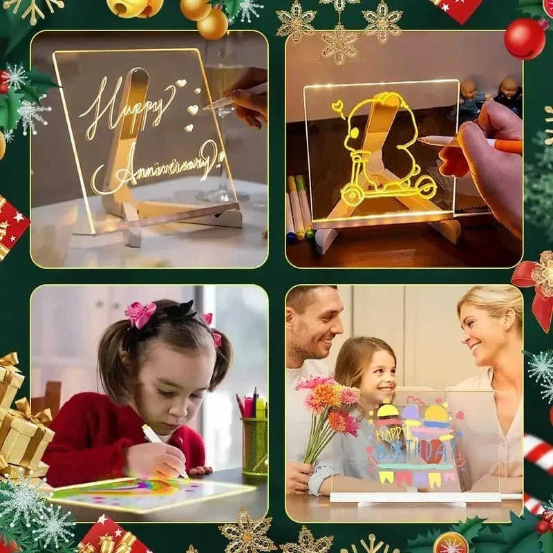 LED Glow Drawing Board – Reusable Kids Art Toy