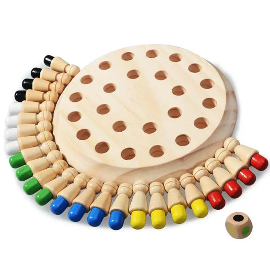 Montessori Wooden Memory Match Game – Color Learning Puzzle for Kids