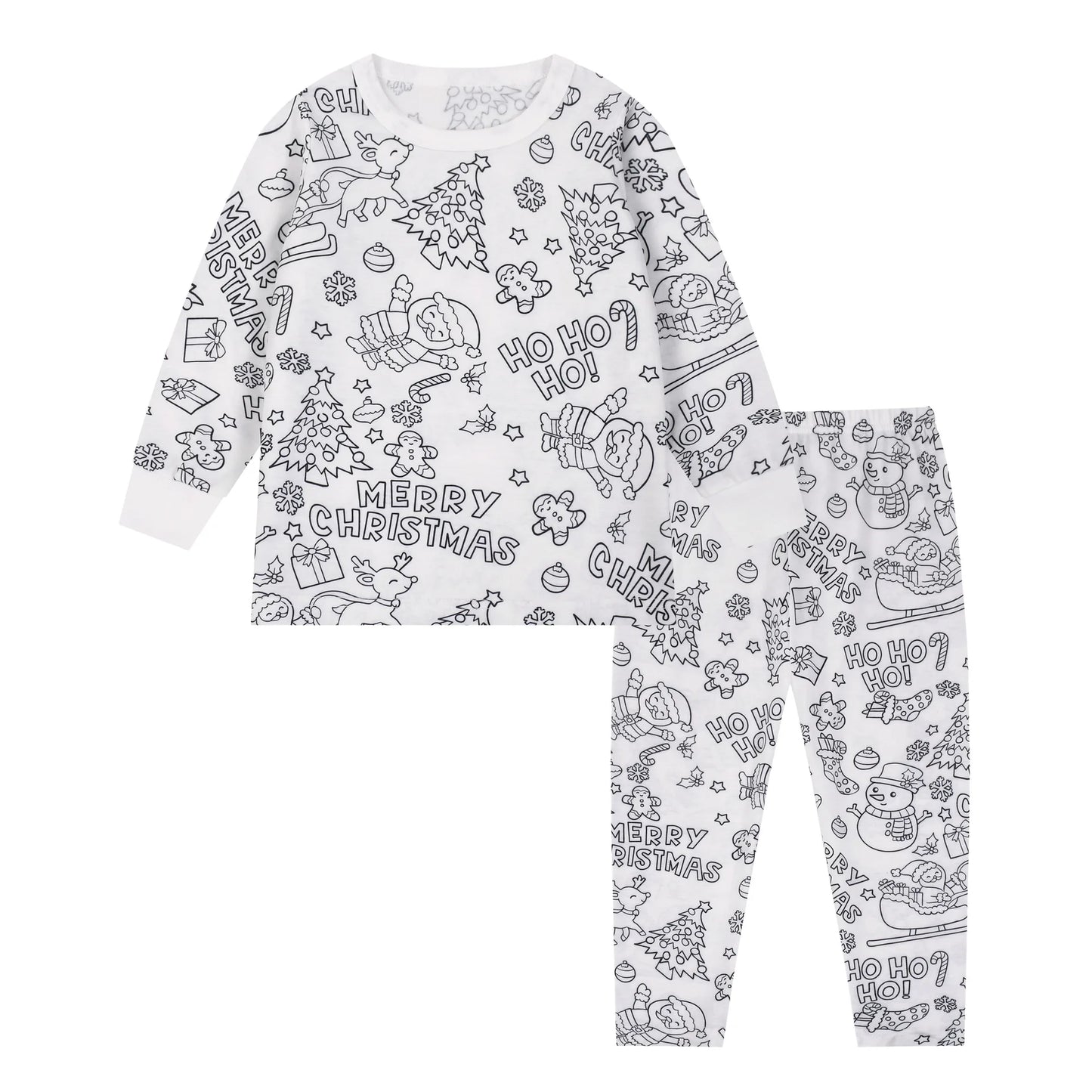 Kids DIY Graffiti Pajama Set – Color & Wear Fun Sleepwear for Boys & Girls