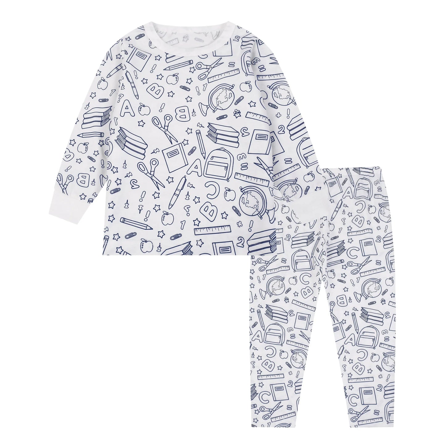 Kids DIY Graffiti Pajama Set – Color & Wear Fun Sleepwear for Boys & Girls