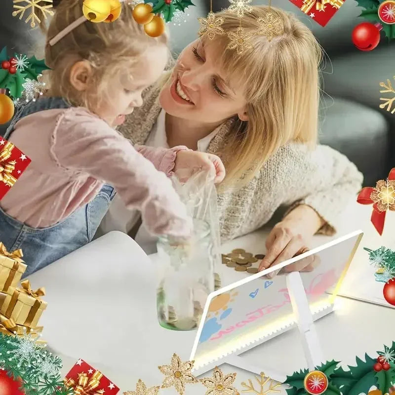 LED Glow Drawing Board – Reusable Kids Art Toy