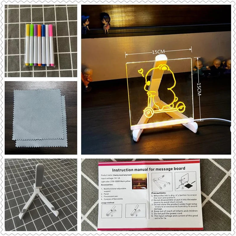 LED Glow Drawing Board – Reusable Kids Art Toy
